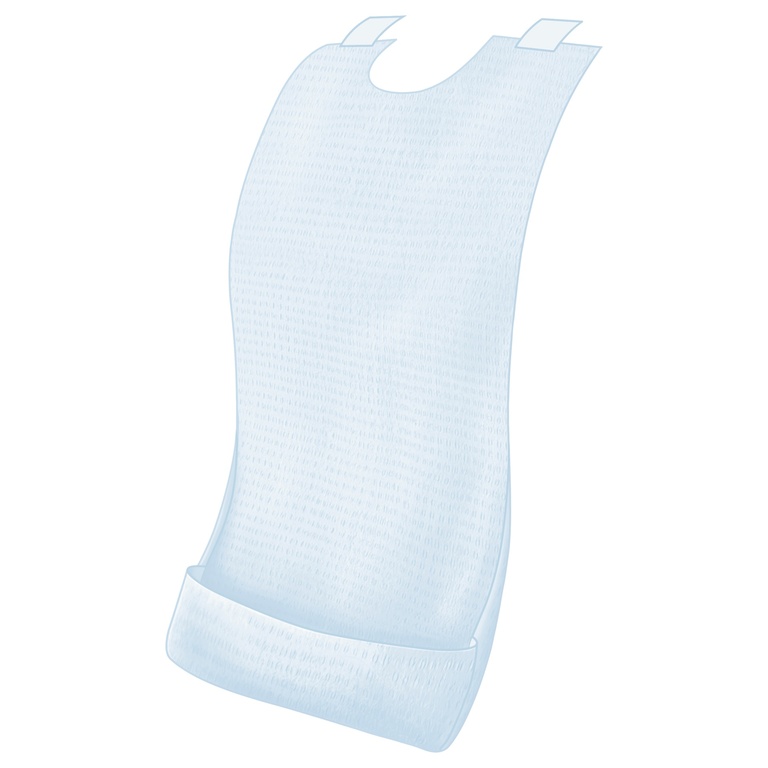 Attends Schutzservietten, Bibs, 70 x 37 cm zum Kleben, 100 Stk.