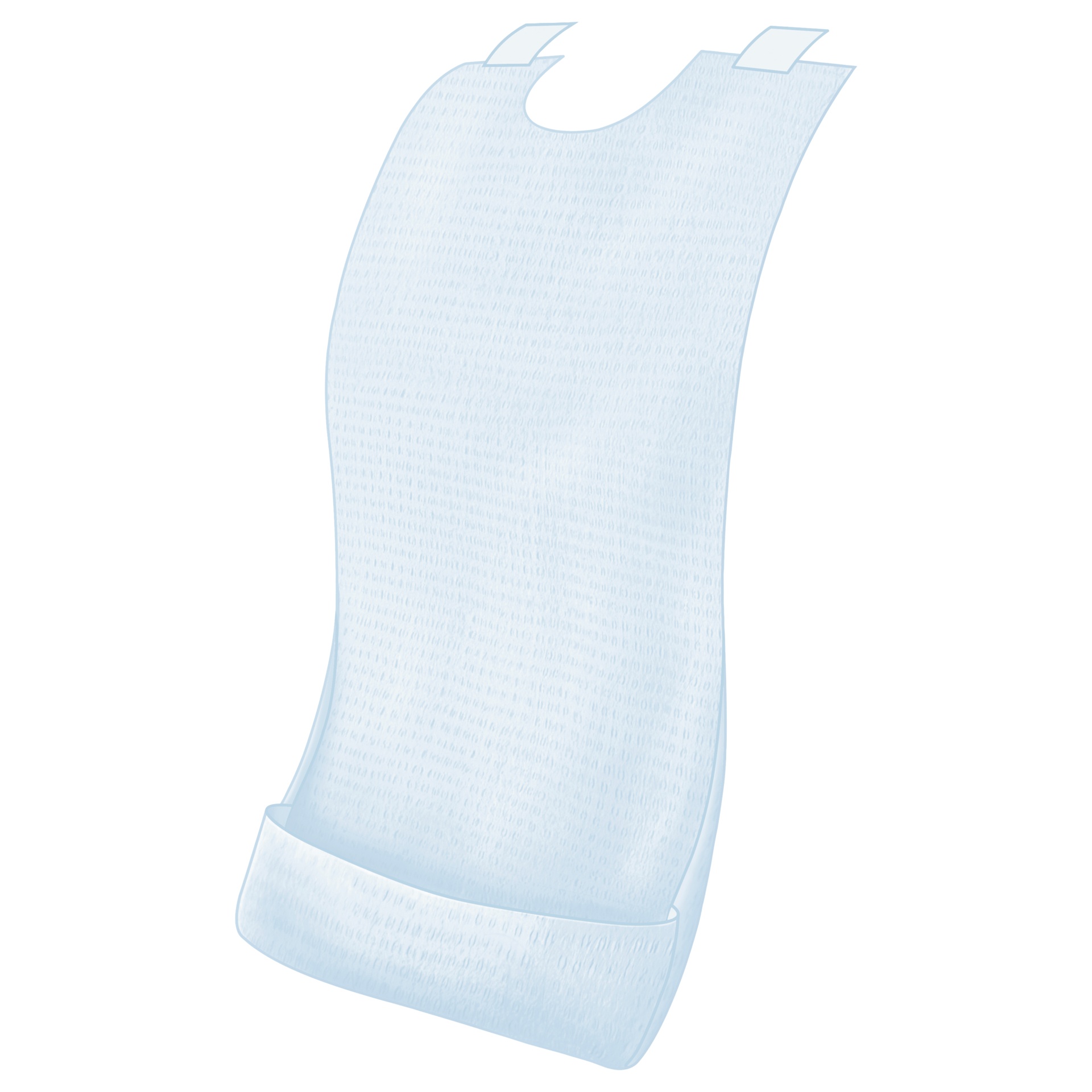 Attends Schutzservietten, Bibs, 70 x 37 cm zum Kleben, 100 Stk.
