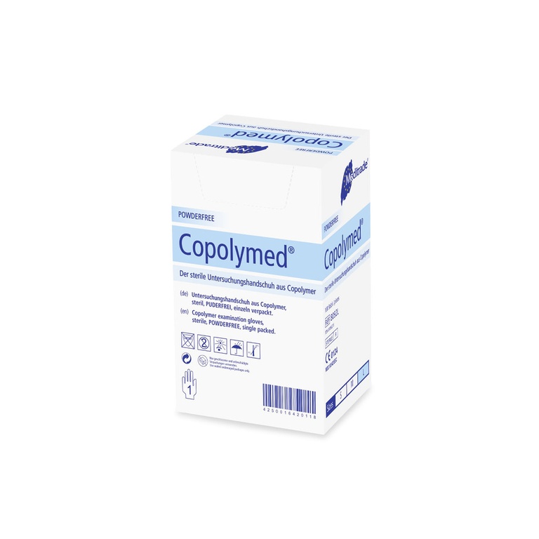 Copolymed Untersuchungshandschuh aus Copolymer, steril, 100 Stk, einzeln verpackt (L)