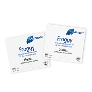 Hygienehandschuh Froggy, aus weichem Polyethylen, UNI, 8-8.5, transparent, gehämmert, 100 Stk.