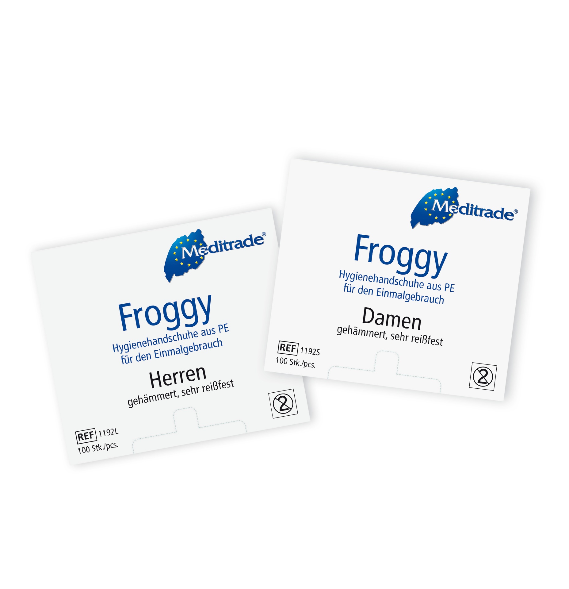 Hygienehandschuh Froggy, aus weichem Polyethylen, UNI, 8-8.5, transparent, gehämmert, 100 Stk.