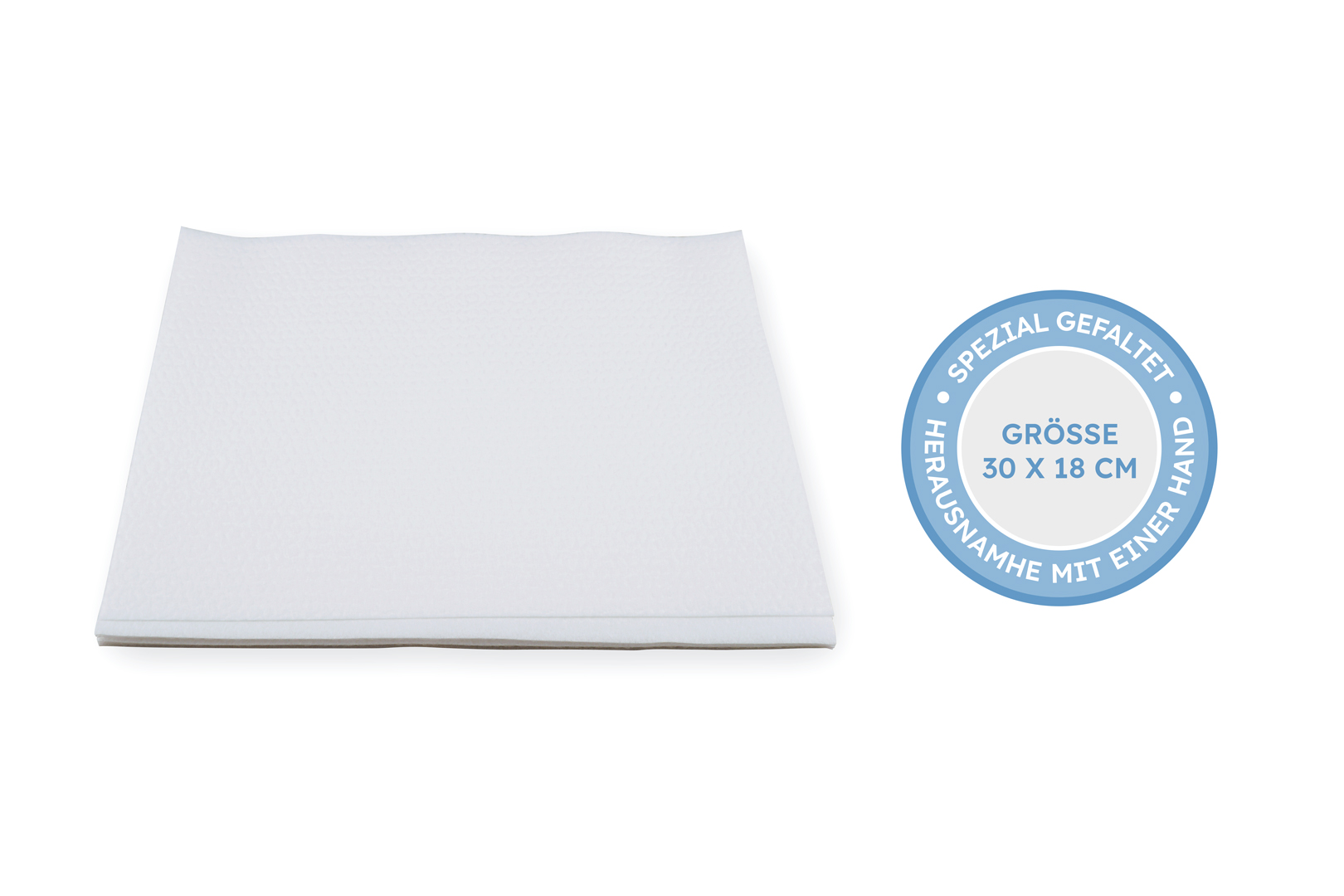 ROMULSIN Hygiene Waschtuch/Intimtuch, 100% Zellstoff, ultra weich,  30x18 cm Spenderbox 100 Stk.