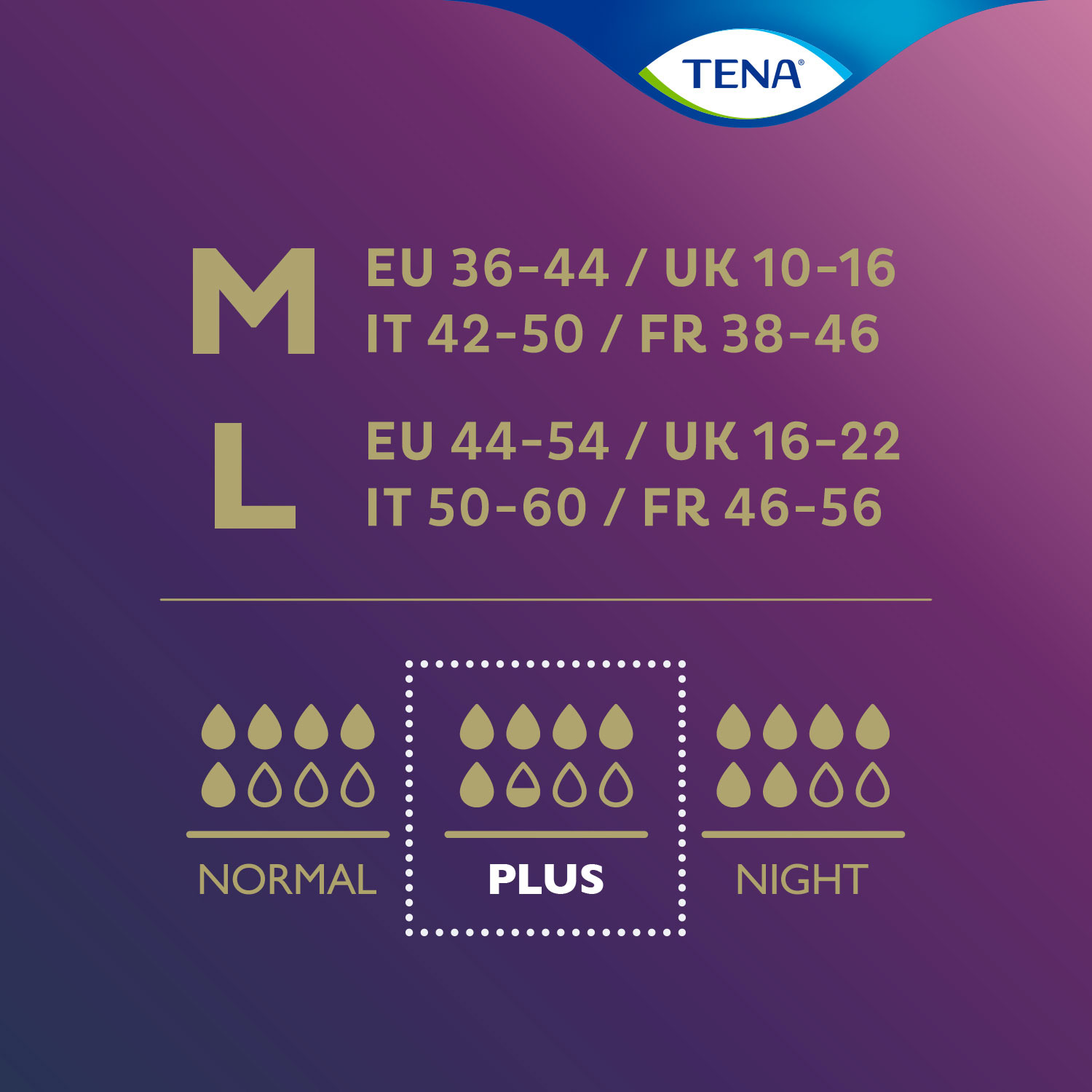 TENA Silhouette Plus Crème L, 8 Stk.