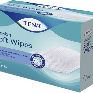 TENA Soft Wipe,  Proskin, 30 x 32 cm, 135 Stk.