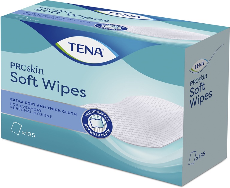 TENA Soft Wipe,  Proskin, 30 x 32 cm, 135 Stk.