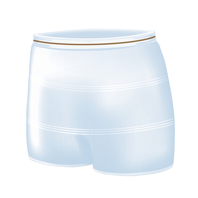 Attends Stretch Pants, Fixierhose, braun, L, 15 Stk.