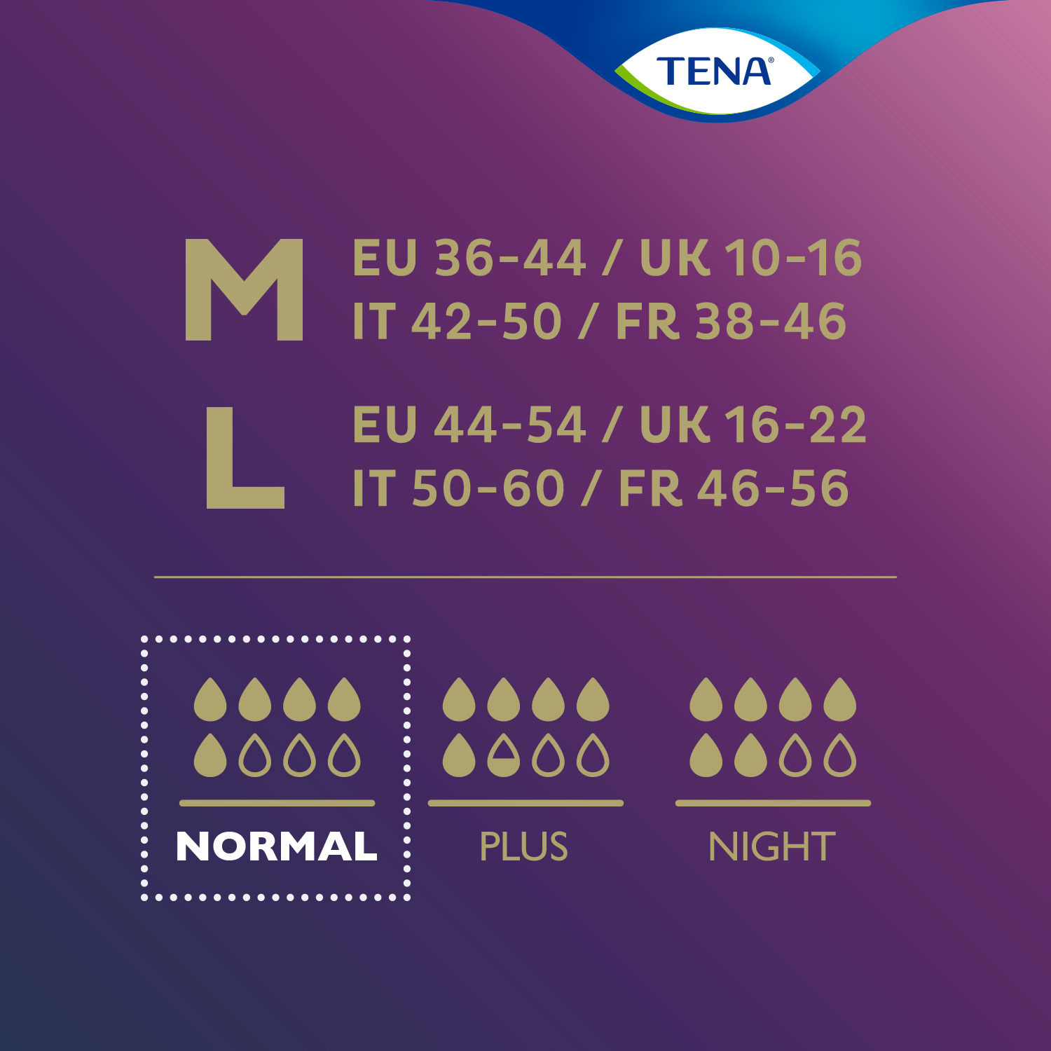 TENA Silhouette Plus Weiss L, 95-125cm, 10 Stk.