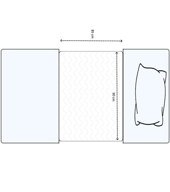 sana.swiss Bed Pad, Textile Bettschutzauflage, 85 x 90 cm, waschbar (ohne Stecktuch)