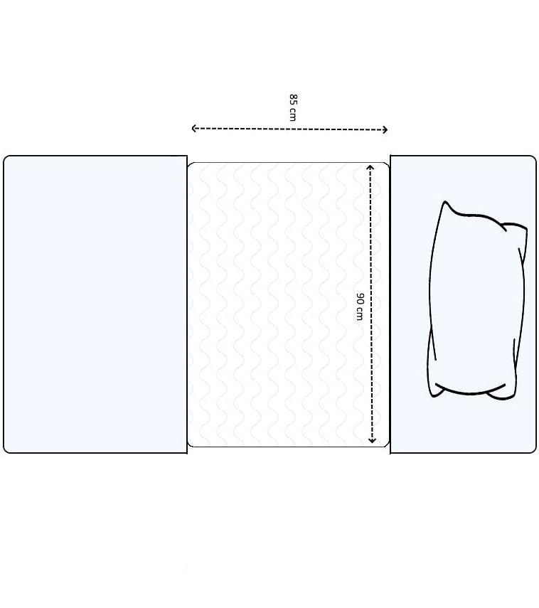 sana.swiss Bed Pad, Textile Bettschutzauflage, 85 x 90 cm, waschbar (ohne Stecktuch)