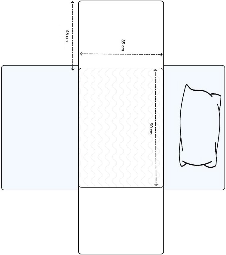 sana.swiss Bed Pad, Textile Bettschutzauflage, 85 x 90 cm, waschbar (mit Stecktuch)