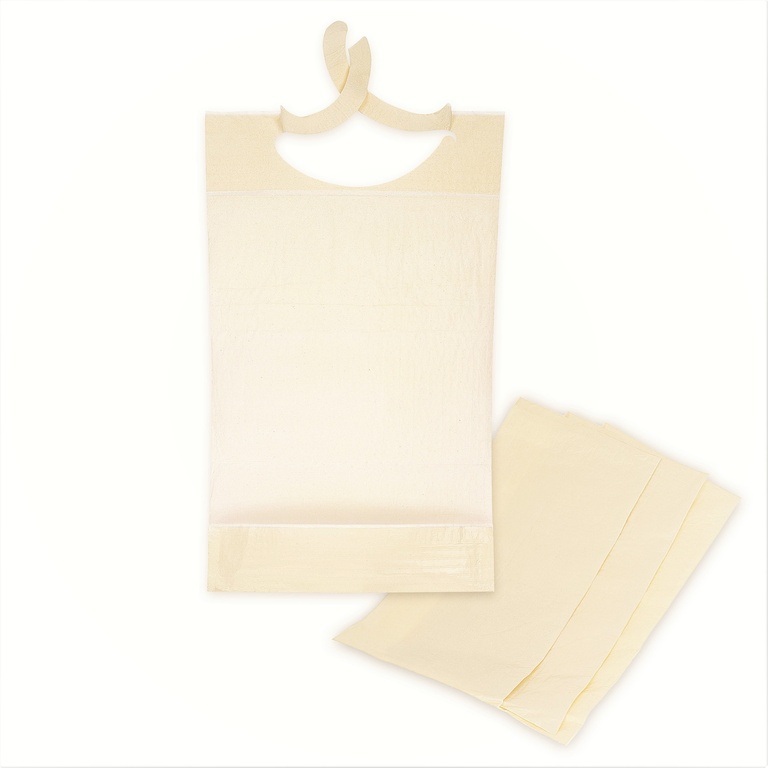 sana.swiss Bibs, Schutzservietten, M/L, 37x70 cm, 100 Stk. in Kartonspenderbox