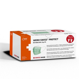 WERO SWISS© Protect Typ IIR SMALL SIZE Maske, Grün, 50 Stk.
