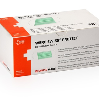 WERO SWISS© Protect Typ IIR Maske Original, Grün, 50 Stk.