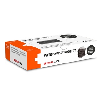 WERO SWISS© Protect Type IIR Mask, black, 20 pcs.