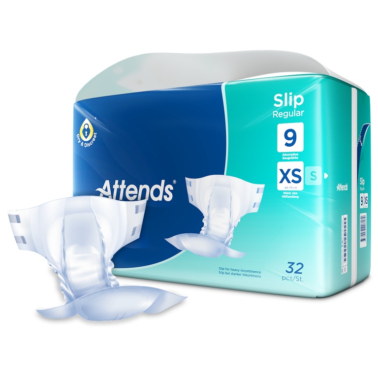 Attends Slip Regular 9 XS, 32 Stk.