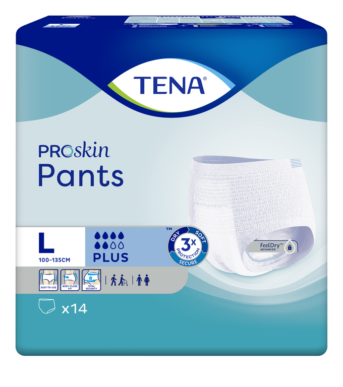 TENA Pants Plus,  Proskin, 100 - 135 cm,  L, 14 Stk.