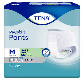 TENA Pants Super Proskin, 80-110 cm, M, 12 pcs.