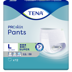 TENA Pants Super Proskin, 100-135 cm, L, 12 pcs.