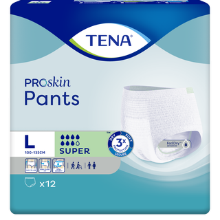 TENA Pants Super Proskin,  100-135 cm,  L, 12 Stk.