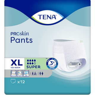 TENA Pants Super Proskin,  120-160 cm,  XL, 12 Stk.