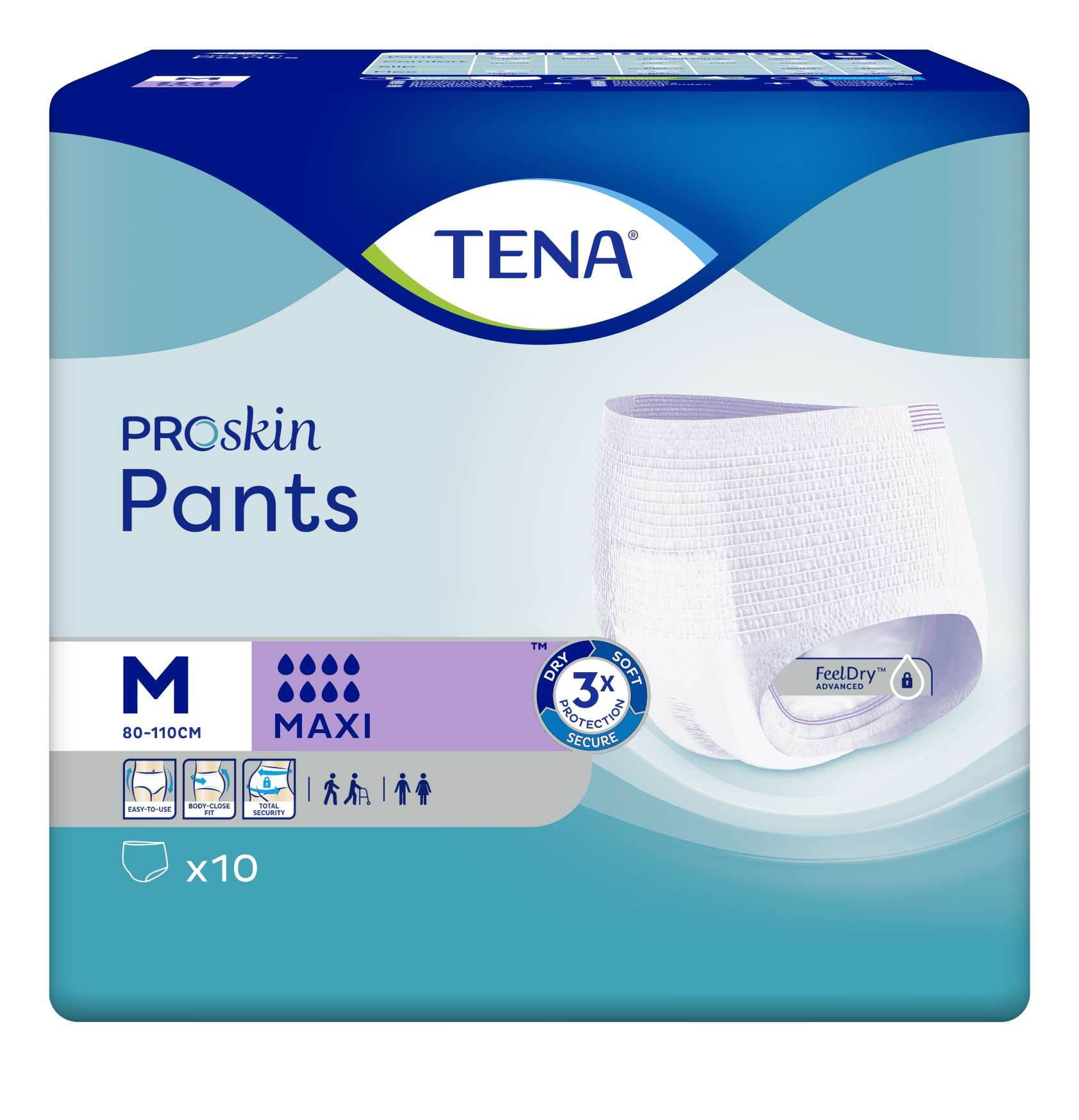 TENA Pants Maxi Proskin, 80-110 cm, M, 10 pcs.
