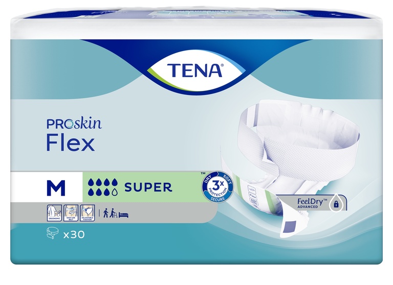 TENA Flex Super Proskin M, 30 pièces