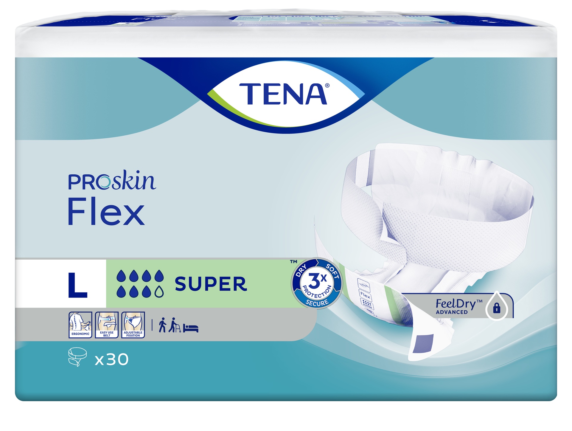 TENA Flex Super Proskin L, 30 pcs.