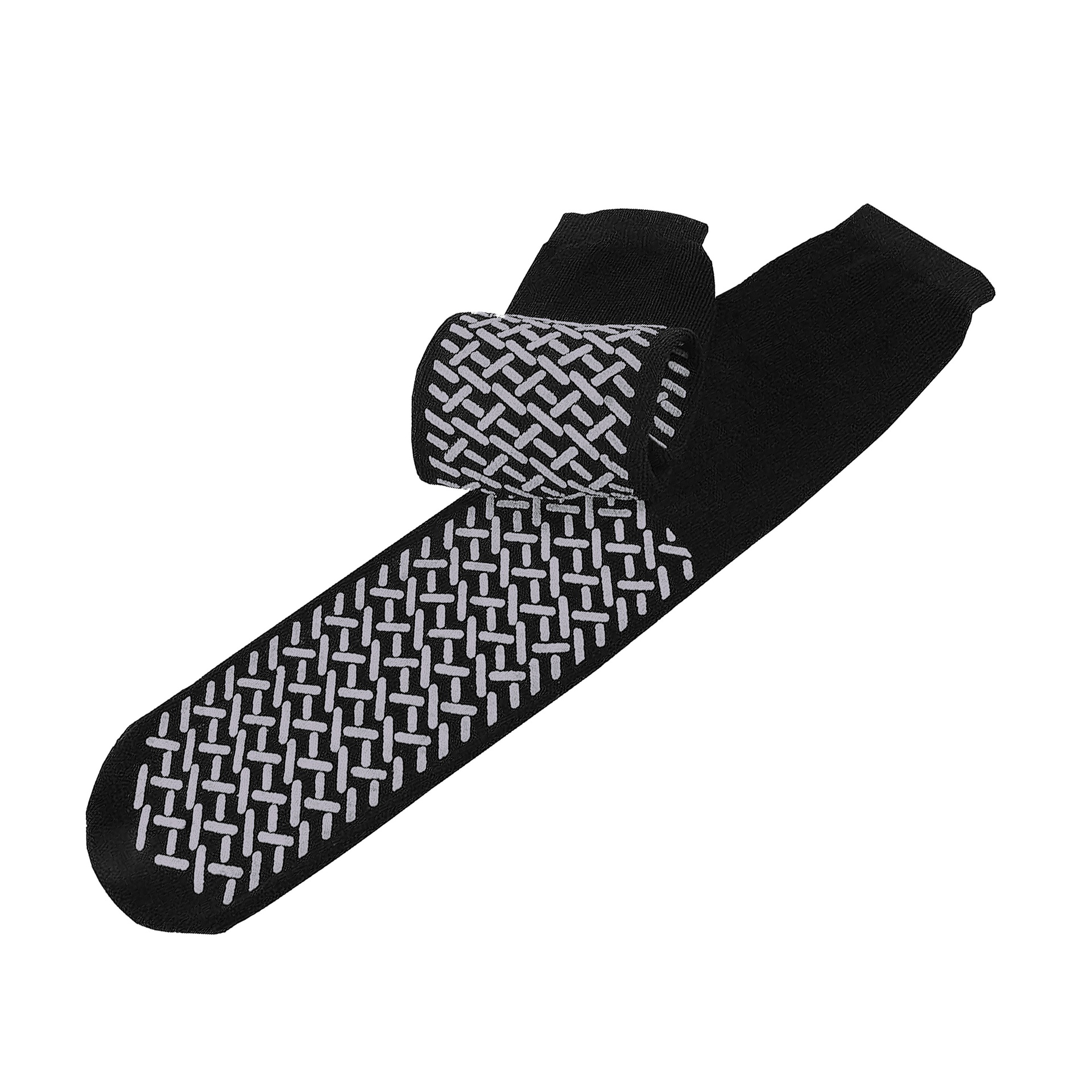 Antirutschsocken universal, schwarz, Baumwolle, 30 Grad waschbar, 10 Paar