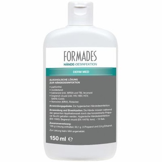 Formades Derm Gel, Händedesinfektion mit Rückfetter, Kittelflasche, 150 ml