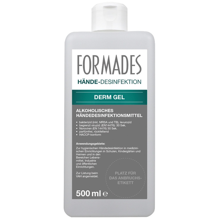 Formades Derm Gel, Händedesinfektion mit Rückfetter, 500 ml