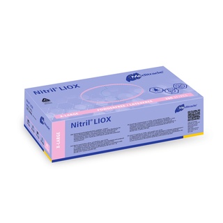 Nitril® LIOX, antimicrobial examination glove made of nitrile, BLUE, powder-free, approved for allergy sufferers (XL)