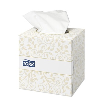 Tork extra weiche Kosmetiktücher, 2lg, weiss, 100 Stk. (Spenderwürfel)