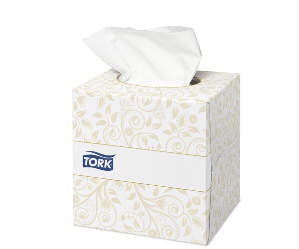 Tork extra weiche Kosmetiktücher, 2lg, weiss, 100 Stk. (Spenderwürfel)