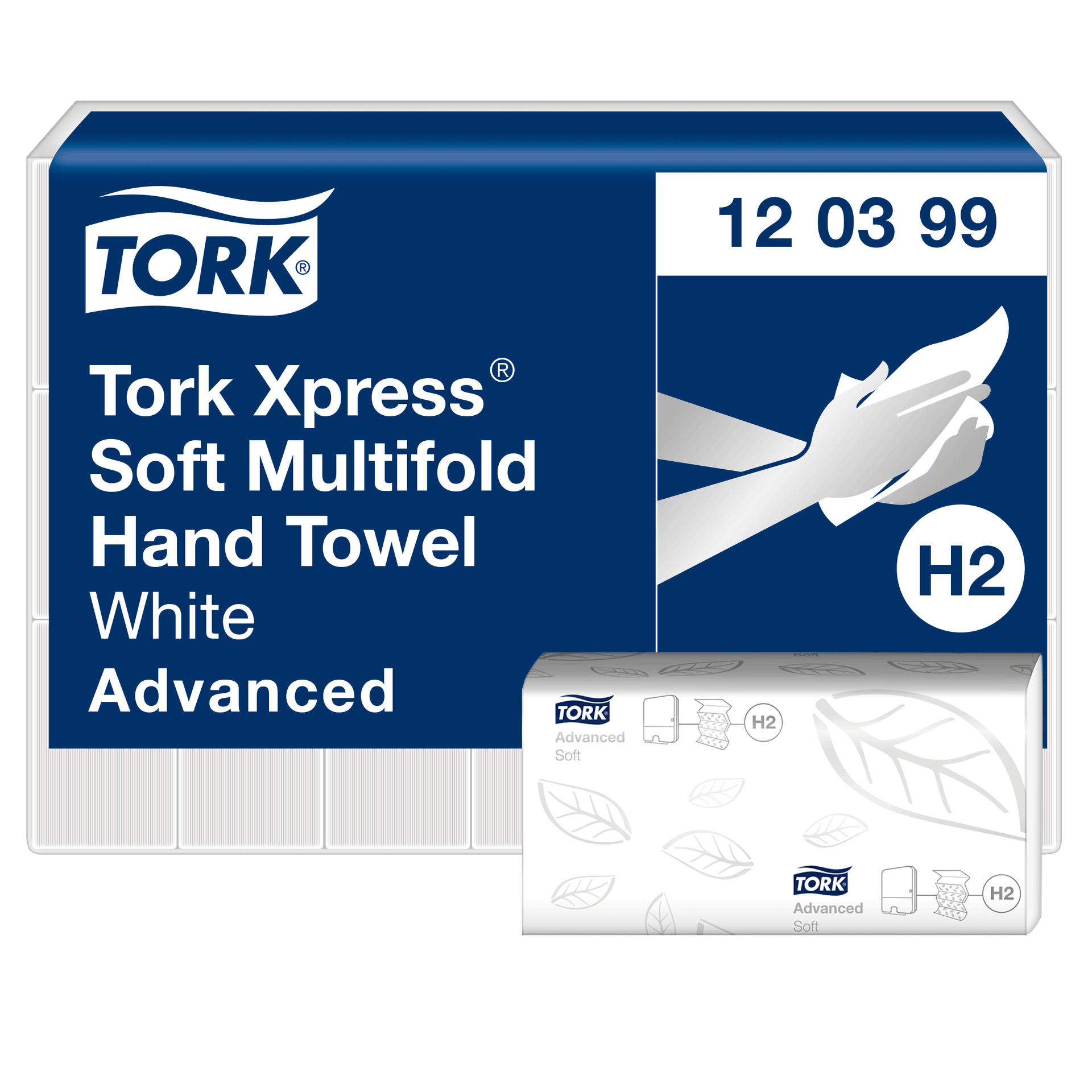 Tork Xpress® Multifold Handtücher, Advanced, 2lg, weiss (21.2 x 34 cm)