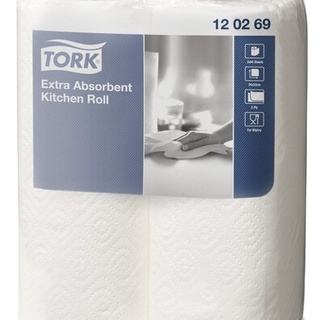 Tork extra-saugfähige Küchenrolle (2lg, 64 Blatt, 2 Rollen)