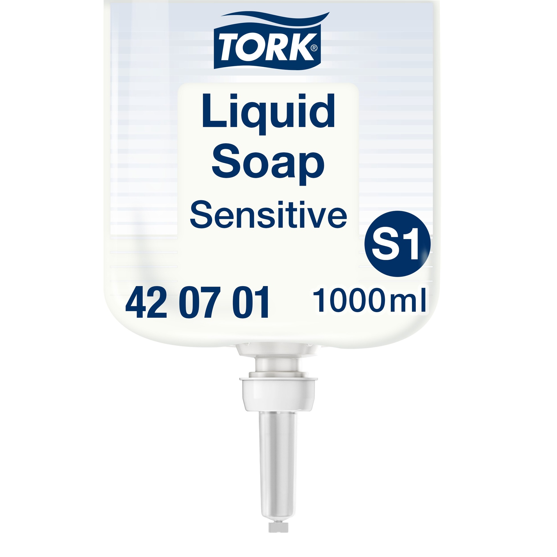 Tork, extra-milde Flüssigseife, 420701, Premium, parfumfrei, 1 L pro Flasche, S1, 1l