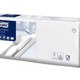 Tork, 1/4-Falz, 33x33 cm, 2lg, Servietten, Weiss, 477416, 200 Stk.