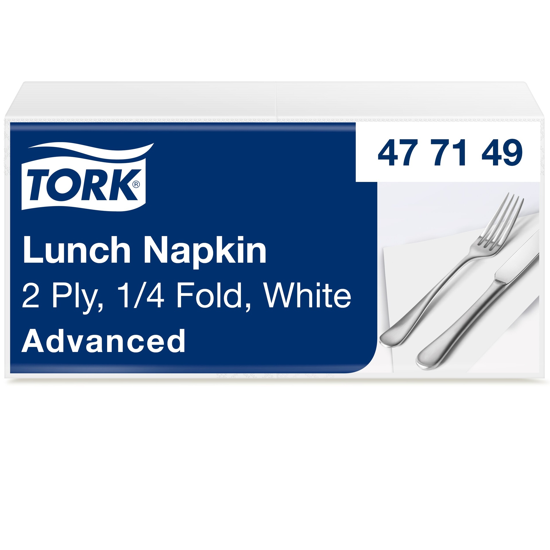 Tork Servietten, gefalzt (1/4-Falz, 33 x 33 cm, 2-lagig, weiss)