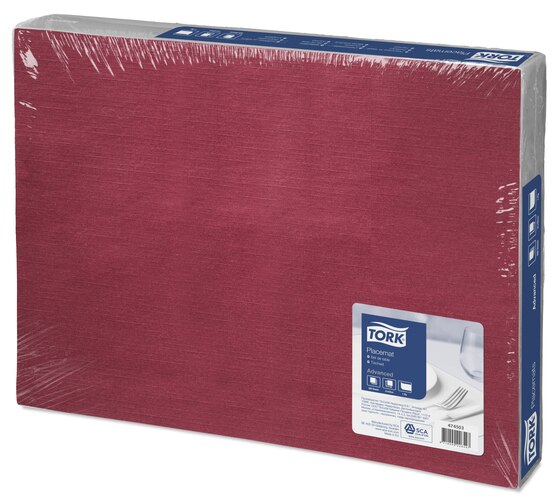 Tork Tischsets einfarbig, Advanced, 5 x 500 Stk. (Bordeauxrot, 42 x 31 cm)
