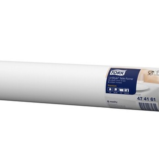 Tork Tischläufer einfarbig, Premium, 120 x 40 cm, alle 120 cm perforiert, 4 x 20 Stk. (Weiss)