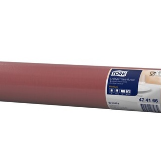 Tork Tischläufer einfarbig, Premium, 120 x 40 cm, alle 120 cm perforiert, 4 x 20 Stk. (Bordeauxrot)