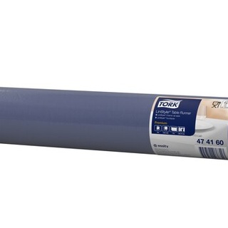 Tork Tischläufer einfarbig, Premium, 120 x 40 cm, alle 120 cm perforiert, 4 x 20 Stk. (Mitternachtsblau)