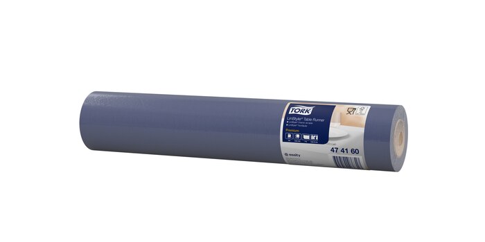 Tork Tischläufer einfarbig, Premium, 120 x 40 cm, alle 120 cm perforiert, 4 x 20 Stk. (Mitternachtsblau)