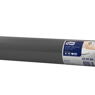 Tork Tischläufer einfarbig, Premium, 120 x 40 cm, alle 120 cm perforiert, 4 x 20 Stk. (Schwarz)
