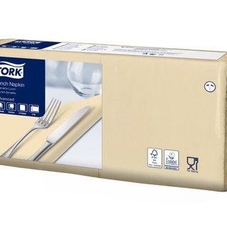 Tork Servietten, gefalzt (1/4-Falz, 33 x 33 cm, 2-lagig, sand)