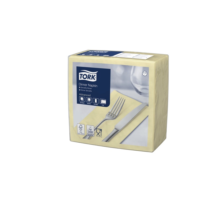 Tork Servietten, gefalzt (1/8-Kopffalz, 39 x 39 cm, 2-lagig, champagner)