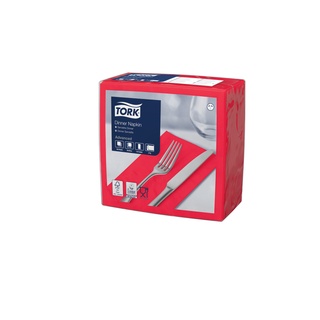 Tork Servietten, gefalzt (1/8-Kopffalz, 39 x 39 cm, 2-lagig, rot)