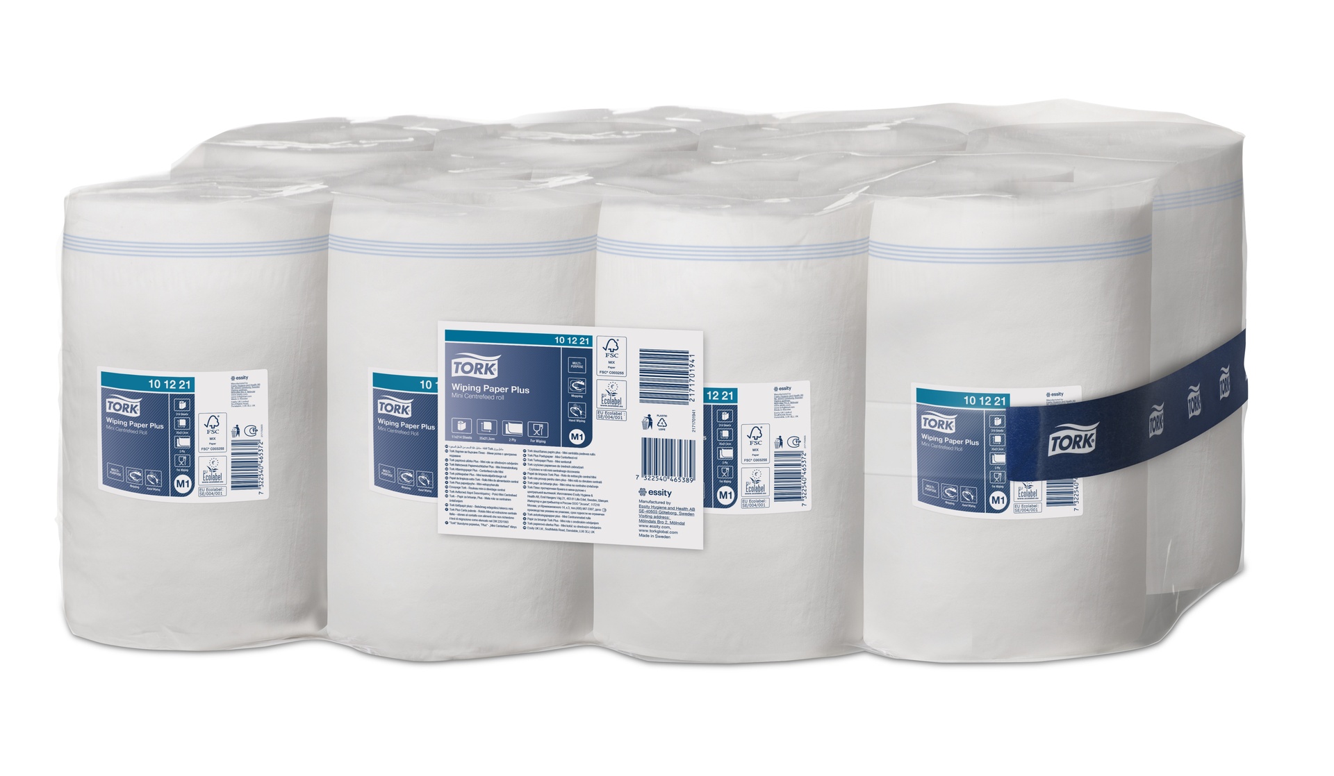 Tork Starke Mehrzweck-Papierwaschtücher, 101221, 2lg, M1, weiss 75m