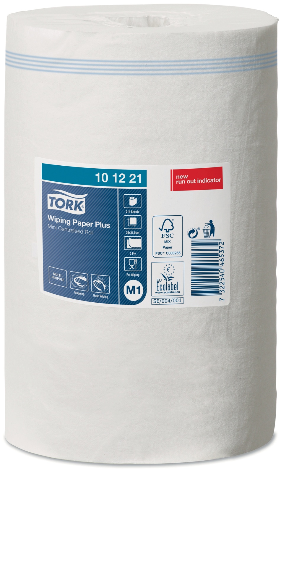 Tork Starke Mehrzweck-Papierwaschtücher, 101221, 2lg, M1, weiss 75m, 214 Blatt