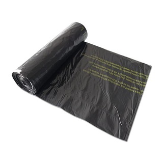 Kehrichtsäcke mit Zugband, 110 lt, (48my), schwarz, 80% Recycling-Material, 70x1100x50 mm, Rolle à 10 Säcke